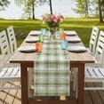 thumbnail image 4 of Table Runners 120 Inches Long Dress Scarves, Sage Green Plaid Farmhouse Coffee/Dining/Kitchen Table Runner for Living Room, Modern Art Checkered Farmhouse 13x120 Inch, 4 of 9