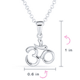 thumbnail image 4 of Bling Jewelry Womens Yoga Aum Om Symbol Pendant Necklace in Sterling Silver 18 Inch Chain, 4 of 5