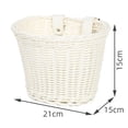thumbnail image 4 of Front Handlebar Wicker Bike Basket Kids Rattan Detachable Basket Container for Children Balance Tricycle Easily Install Woven Accessory White, 4 of 8