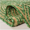 thumbnail image 5 of Indian Handmade Braided Green Color Cotton with Natural Jute Rectangle Area Rugs ,Home Decor Carpet Size 2.6 x 10 Feet ( 75 cm x 300 cm ), 5 of 5