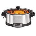 thumbnail image 1 of Hamilton Beach, Stay or Go Programmable Slow Cooker, Portable Stovetop Sear & Cook, 6 Quart, Lid Lock, Silver (33663), 1 of 5