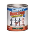 thumbnail image 2 of Hammerite Rust Cap Indoor and Outdoor Hammered Dark Green Alkyd-Based Metal Paint 1 qt, 2 of 2