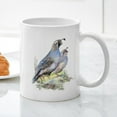 thumbnail image 3 of CafePress - Watercolor California Quail Bird Mug - 11 oz Ceramic Mug - Novelty Coffee Tea Cup, 3 of 4