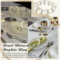 thumbnail image 4 of Dalrosia 24PCS Pearl Napkin Rings, Luxurious Napkin Rings for Decorating Table Napkins, Elegant Napkins Ring Holders for Dinner, Wedding, Party Table Decoration, Thanksgiving & Christmas, 4 of 6