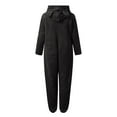 thumbnail image 3 of Mchoice Winter Warm Pajamas for Women Fleece Onesie Cute Long Sleeve Hooded Jumpsuit Nightgown Soft Sleepwear Onesie Pajamas for Women on Clearance, 3 of 5