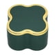 thumbnail image 1 of Caja de anillos iluminada flocado suave luminoso diseño de trébol de cuatro hojas caja de regalo de exhibición de joyería para bodas compromisos negro verde, 1 of 10