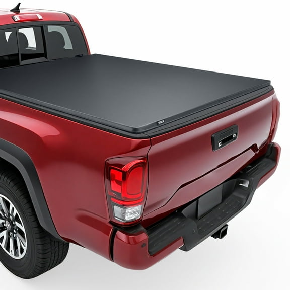 VEVOR Soft Roll-Up Truck Bed Tonneau Cover,Compatible with 2016-2023 Toyota Tacoma (Excl. Trail Edition) with Deck Rail System,Fits 5 ft (60 in) Bed, PVC Tonneau Cover with Three Aluminum Alloy Bars