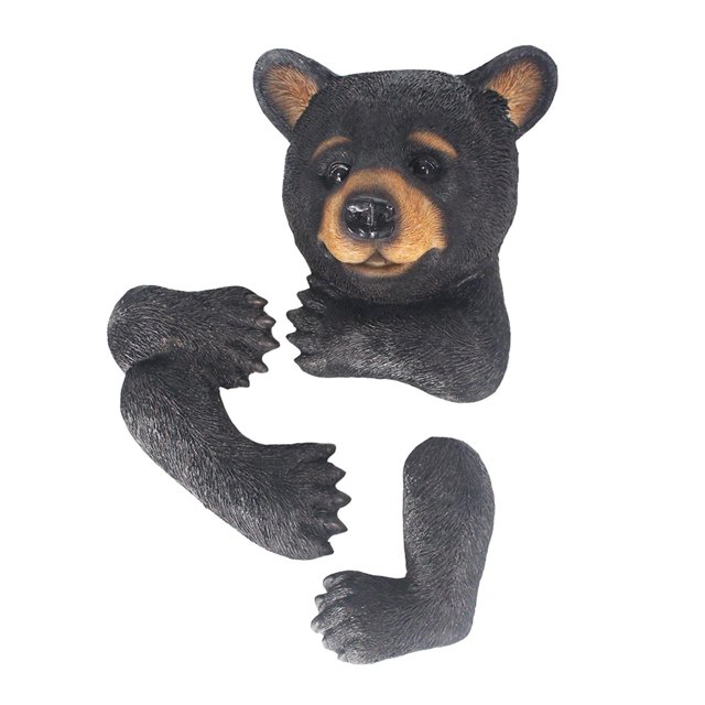 jinwen Bear Tree Pendant Animal Ornament Bear Figurine Tree Hugger Outdoor Statues Home