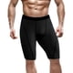 thumbnail image 4 of Mallas cortas de poliéster elásticas para hombre, de secado rápido, para deportes, baloncesto, fútbol, color negro, talla L, 4 of 12