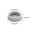 thumbnail image 2 of Tapón de silicona de alta temperatura, diámetro de montaje 63.6mm/2.5 pulgadas, tapón de goma en forma de T para tapones de sellado 1 pieza, 2 of 7