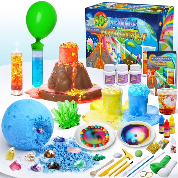 Kit de experimentos de laboratorio científico UNGLINGA 50+ para niños de 4 a 12 años