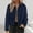 Navy women blazer jacket a1, variant on Women's Fall Winter Blazer Jackets Long Sleeve Collared Button Down Casual Basic Solid Office Work Tops Coats Trendy Outerwear, Navy M
