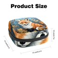 thumbnail image 2 of Fox Period Pouch Sanitary Napkin Organizer Travel Storage Bag - Small Leather Pouch Included, 2 of 6