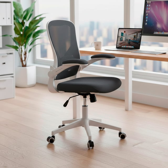 MAGMALIFE Silla de Escritorio Premium Ergonómica Modelo Cosmo, Silla de Oficina con Reclinacion y Altura Ajustable, Desplazamiento Suave y Sin Ruido de Alta Densidad y Resistente (Gris Plata)