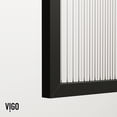 thumbnail image 5 of VIGO Mosaic 34 in. W x 62 in. H Framed Fixed Tub Screen Door in Matte Black with 3/8 in. (10mm) Fluted Glass, 5 of 12