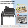 thumbnail image 3 of Over The Sink Dish Drying Rack (Expandable Height and Length) Snap-On Design 2 Tier Large Dish Rack, 3 of 6