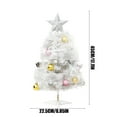 thumbnail image 2 of YIMWNYI Mini Christmas Tree with LED Lights, Tabletop Holiday Decoration, Compact White Christmas Tree, Festive Ornaments and Accessories, Ideal for Christmas Home Décor, 2 of 6