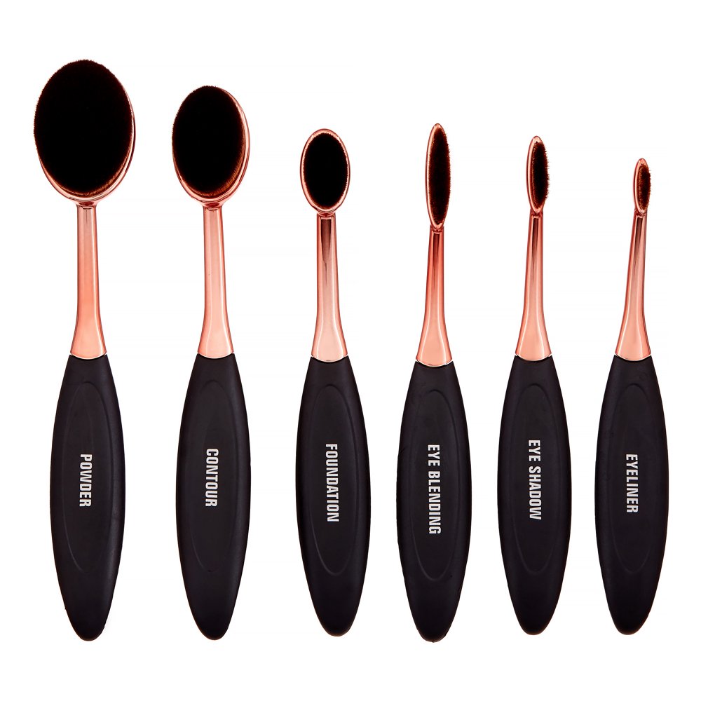 (23 Value) Premium Oval Makeup Brush Set, 6 Pcs