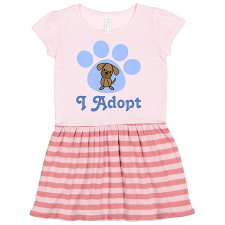 

Inktastic Paw Print Dog Adoption Gift Toddler Girl Dress