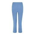 thumbnail image 6 of Jxximdong Pants for Women Women's Straight Pants Elastic Waist Casual Trousers Pants With Pockets Blue XXXL Trousers, 6 of 9