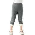 thumbnail image 2 of KAUOD Girls Fleece Lined Leggings Seamless Opaque Stretchy Thermal Tights Pants Kids Soft Athletic Workout Pantyhose, 2 of 8