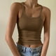 thumbnail image 2 of Blusas para mujer,Camisola de mujer, blusa sin mangas con cuello redondo, tela a rayas, ropa informal para el hogar y las vacaciones, sopatenor, 2 of 8