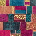 thumbnail image 1 of Ahgly Company Indoor Square Abstract Bright Maroon Red Patchwork Area Rugs, 7' Square, 1 of 6