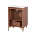 thumbnail image 4 of Pemberly Row 24" Solid Mango Wood Bathroom Vanity in White/Walnut, 4 of 7