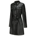thumbnail image 5 of Fesfesfes Womens Trench Coat Slim Fit Dressy Coat Lapel Jacket Overcoat Outwear Windbreaker Fall Saving, 5 of 6