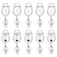 thumbnail image 1 of Muka 10Pcs Carabiner Badge Holder Reels With Back Splint and Key Ring-TransparentWhite, 1 of 8