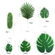 thumbnail image 2 of Xiao Hua Paquete de 84 hojas de palmera artificiales tropicales Monstera - 6 tipos de hojas de palmera falsas grandes y pequeñas verdes con tallos, 2 of 3