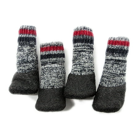 GOOHOCHY 2 Pair Dog Boots Shoes for Large Dogs Pet Warm Socks Comfort