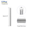 thumbnail image 2 of Uxcell 5Pack M3 x 40mm Fully Threaded Rod Right Hand Threads,0.5 Thread Pitch, 2 of 6