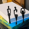 thumbnail image 6 of 3Pcs Thinker Statue Abstract Art Figurines Resin Collectible Decorative Sculpture for Bookshelf Home Office Living Room Table Desktop Black, 6 of 8