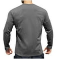 thumbnail image 4 of Men's Long Sleeve Thermal Tops Waffle Crew Neck Shirt Fashion Fall Casual Loose Solid Color Basic Tshirt for Men (Gray M), 4 of 4