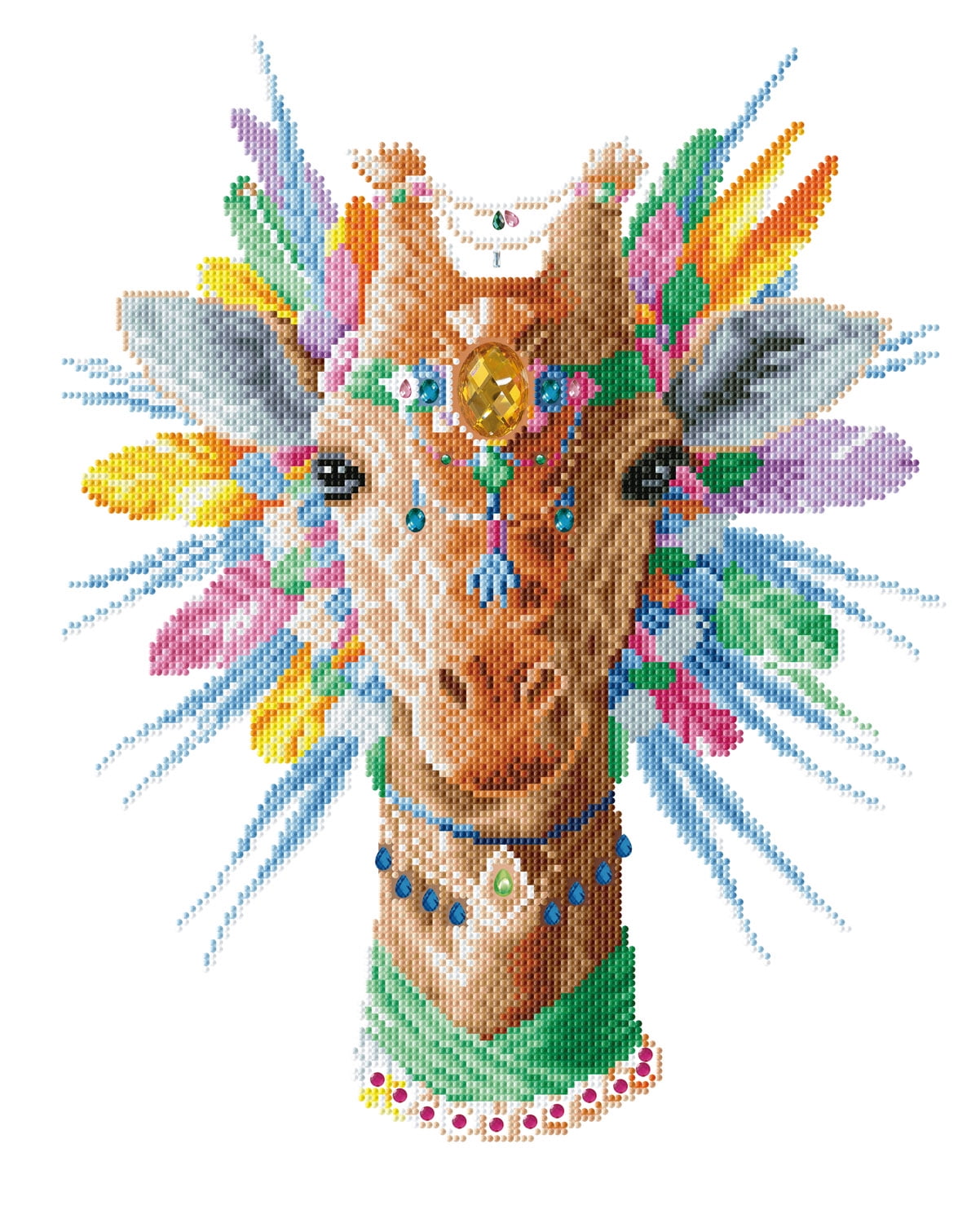 Diamond Dotz Bohemian Giraffe Diamond Painting Kits for Adults - Diamond Art Kits a Relaxing Creative Craft Kit with Dotz Gems