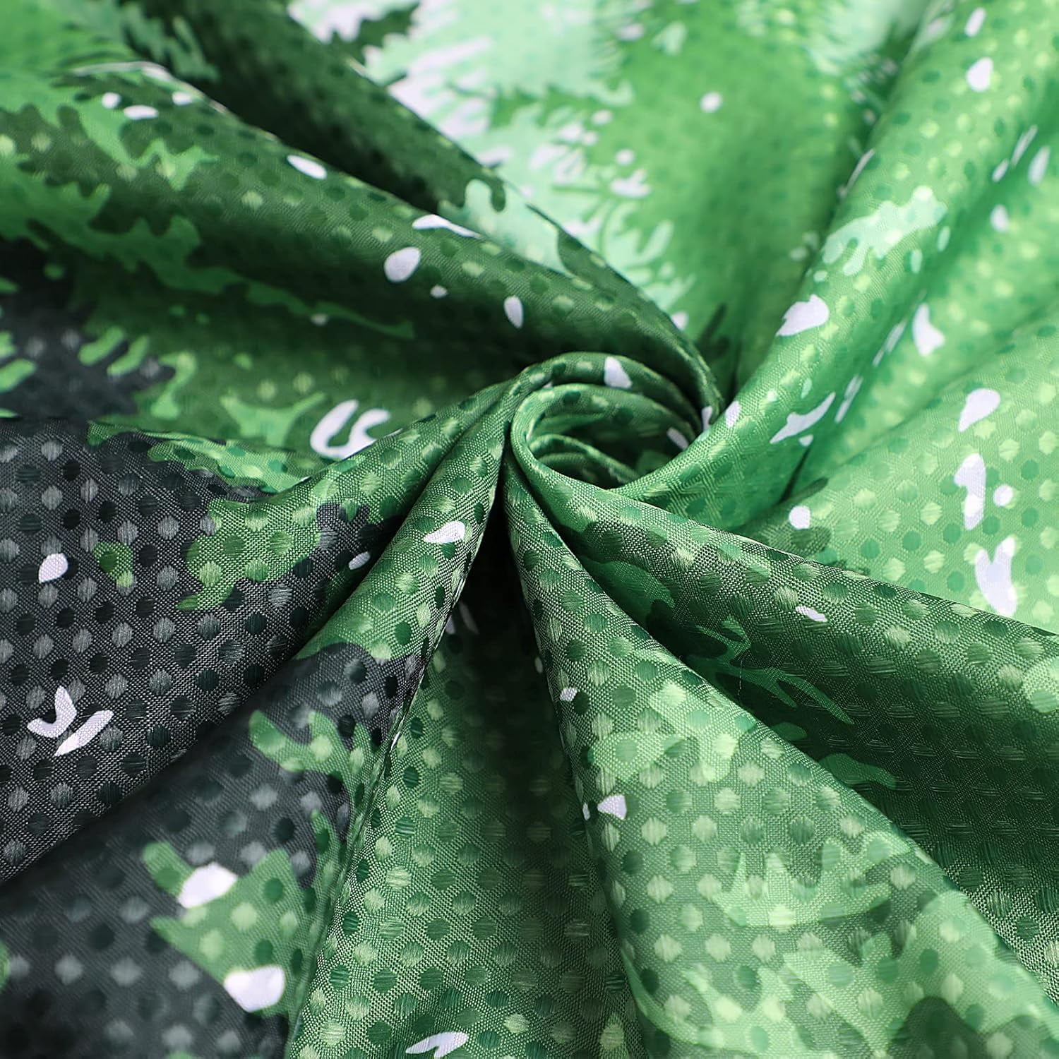 Spring Forest Green Plant, Grey Mountain Nature Tree Fabric Shower Curtains for Bathroom Water Repellent Woodland Shower Curtain, 72 x 72 inch