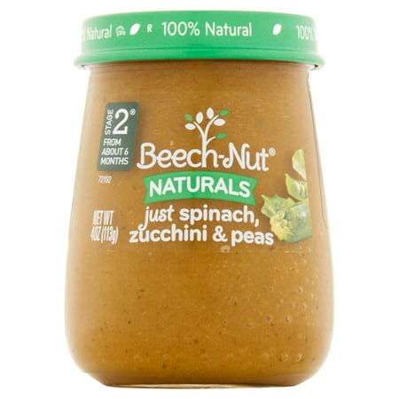 Beech-Nut Naturals Spinach, Zucchini &#38; Peas Baby Food Jar - 4oz