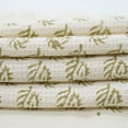 thumbnail image 3 of Fabdivine Soft Cotton Waffle Weave Hand Towel with Hand Block Print – 17" x 32", Set of 2, Murli, 3 of 5
