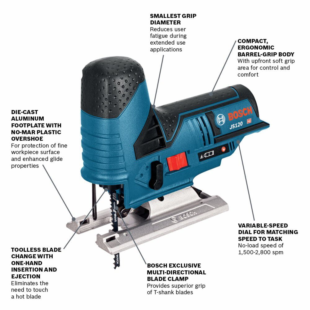 Bosch JS120N 12V Barrel Grip Jig Saw - Quantity 1