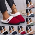 thumbnail image 2 of Fengactive Knitted Slippers for Women Men Plush Lined Soft Lightweight Anti Skid Sole Warm Comfy Indoor Outdoor House Shoes, 2 of 5