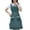 Green, variant on WEIKE Pure cotton cooking apron with lace pockets, stylish cover-up for home kitchen
