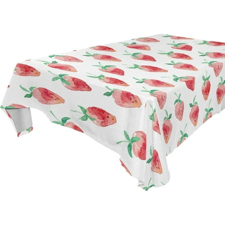 

Mindunm Strawberry Tablecloth Water Resistant Spillproof Polyester Table Cover for Kitchen Dining Tabletop Decoration 60 x 120 Inch