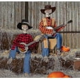 thumbnail image 3 of Bebetter Halloween animated skeleton, fun skeleton playing banjo, bright eyes and adjustable joints, elegant 40cm statue compatible decoration, 3 of 4