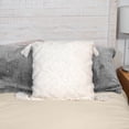 thumbnail image 4 of Sol Living Pillows Throw Pillows Couch Pillows Bedroom Throw Pillows Bed Macrame Decor Boho Pillows Lumbar Pillow Cushion Sofa Pillows Living Room, 18 x 18 inches, White with Tassels, 4 of 8