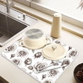 thumbnail image 6 of Ryvnso Retro Roses Flower Dish Drying Mat for Kitchen Countertop 16x18 Small Dish Pad Drainer Rack Dish Sink Mats, 6 of 7
