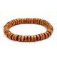 thumbnail image 1 of Nvzi Pulsera elástica con cuentas de madera para hombre, color marrón claro, 1 of 4
