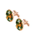 thumbnail image 2 of Tangerine Elegant Stainless Steel Men's Cufflinks Set for Formal Attire and Special Occasions, 2 of 6