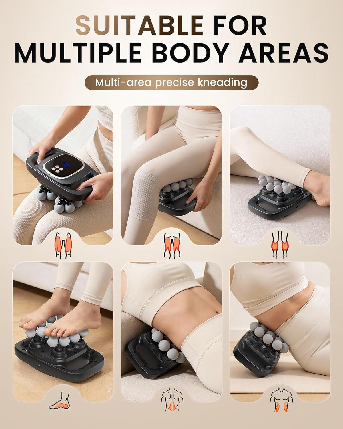 16 Head Massage Gun Deep Tissue, Back Massager with 3 Modes & 30 Intensity Levels, Professional Percussion Muscle Gun for Legs, Back Ideal for Home, Gym and Office Use, Grey