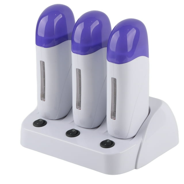 Cartridge Wax Depilatory Roller Warmer Heater Waxing Body Hair Removal Machine Triple US Plug